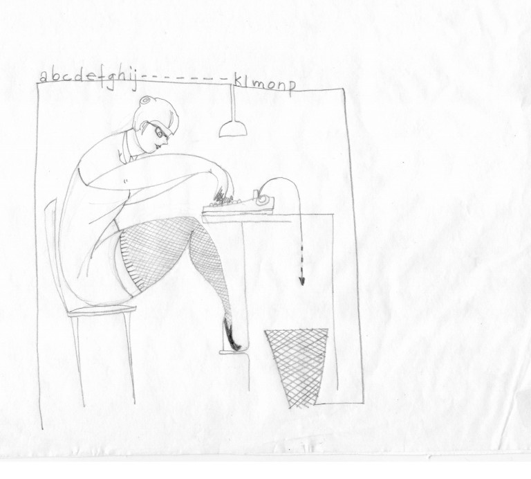 three drawings along with a song